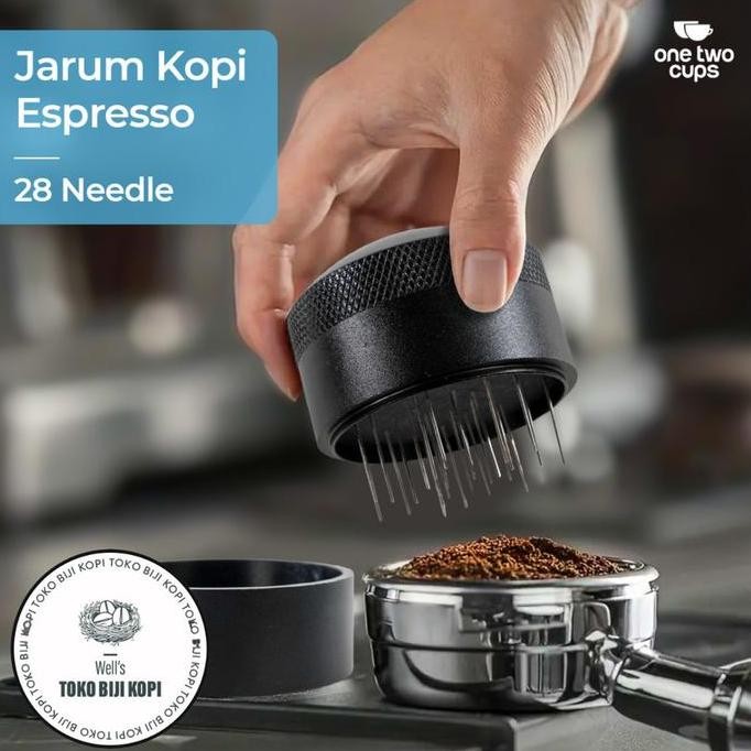 

One Two Cups Jarum Distributor Kopi Bubuk Espresso 28 Needle Distribution Tool - ZH-58 - Black