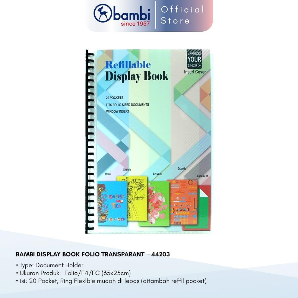 

Bambi Dokumen Holder Folio Isi 20 Pocket Edisi Display Book Transparant