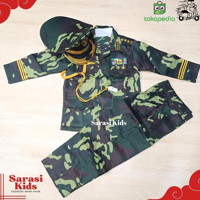 Baju tni jendral anak laki laki baju tni loreng baju tentara anak anak l19