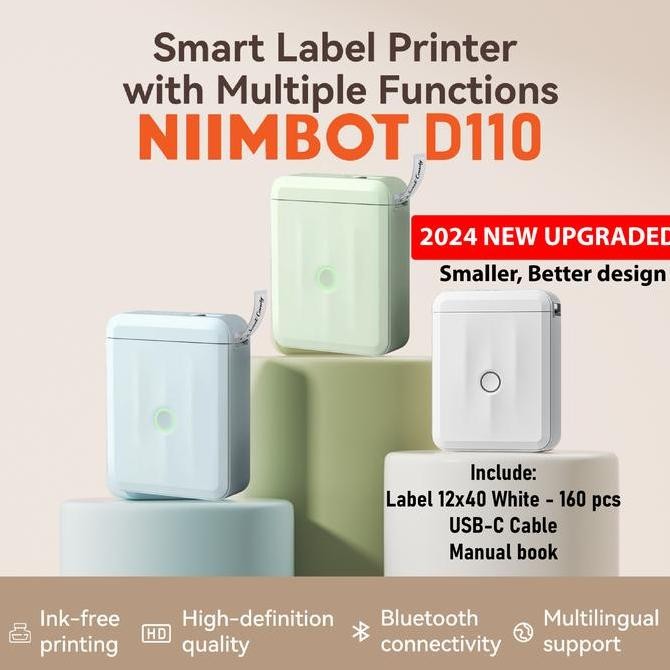 

new super light portable bluetooth niimbot d110 label stiker printer