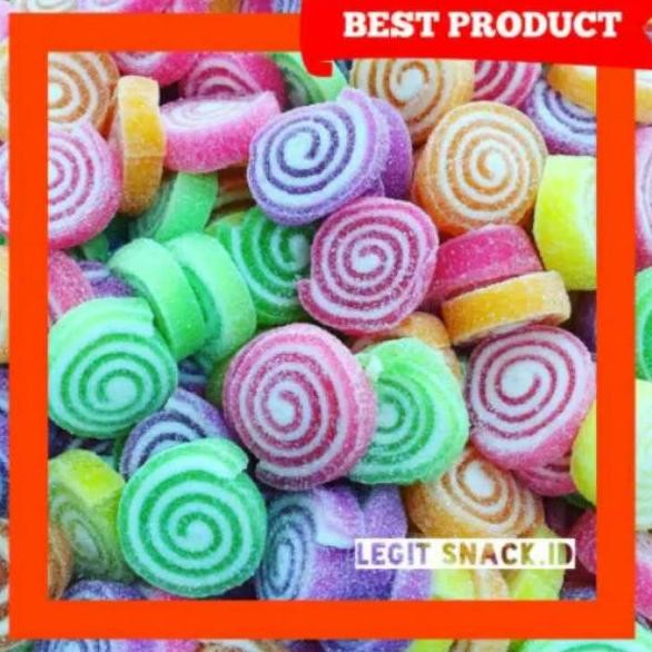 

Permen Jeli Thailand Fruit Jelly Roll Candy Jelly Rol Lingaran Circle 250 Gram