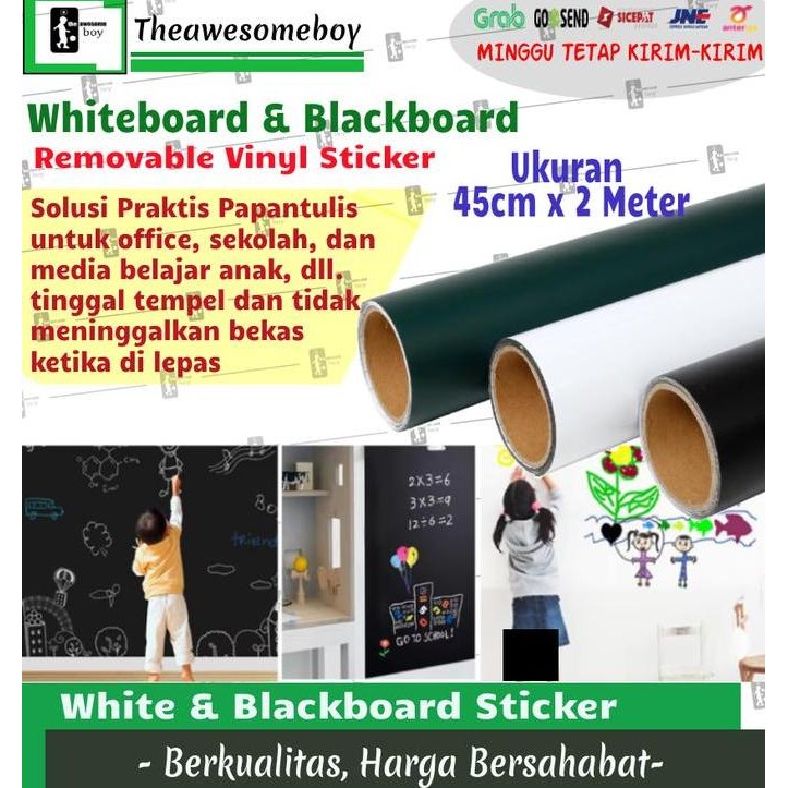 

Produk Baru!! 2M vinyl greenboard chalkboard papan tulis tempel kapur stiker dinding