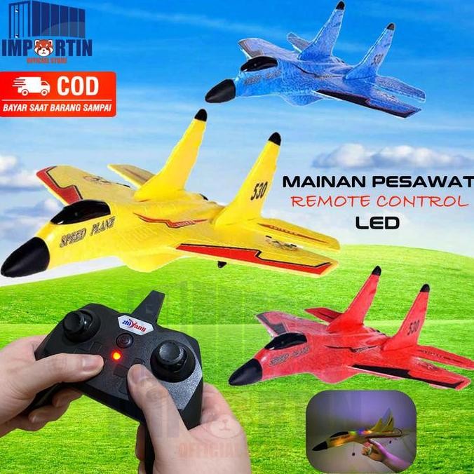 TERMURAH - Mainan Pesawat Terbang Remote Control LED Pesawat Glider Airplane Tempur ZY-Pro/ Pesawat 