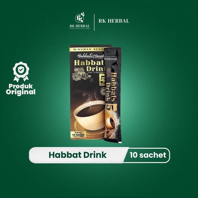 

Produk Baru!! Habbat's Drink Habbatussauda Minuman Kopi Serbuk Kemasan Isi 10 Sachet