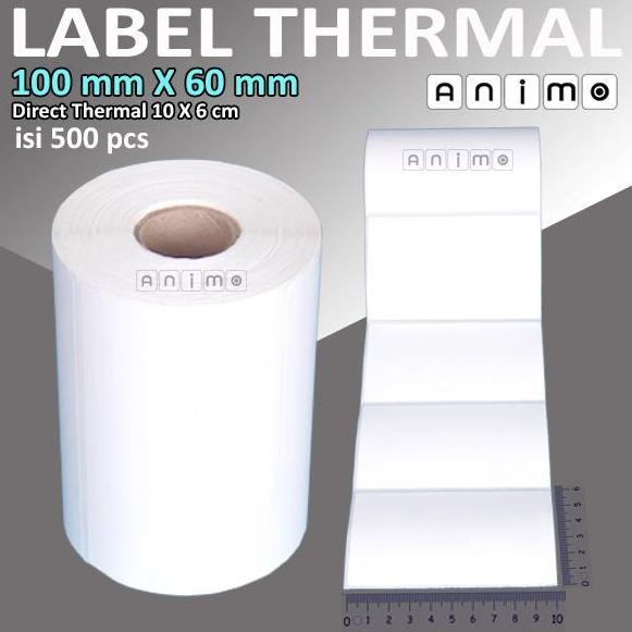 

new label thermal - stiker thermal - resi bare 100 x 60 mm = 500 pcs