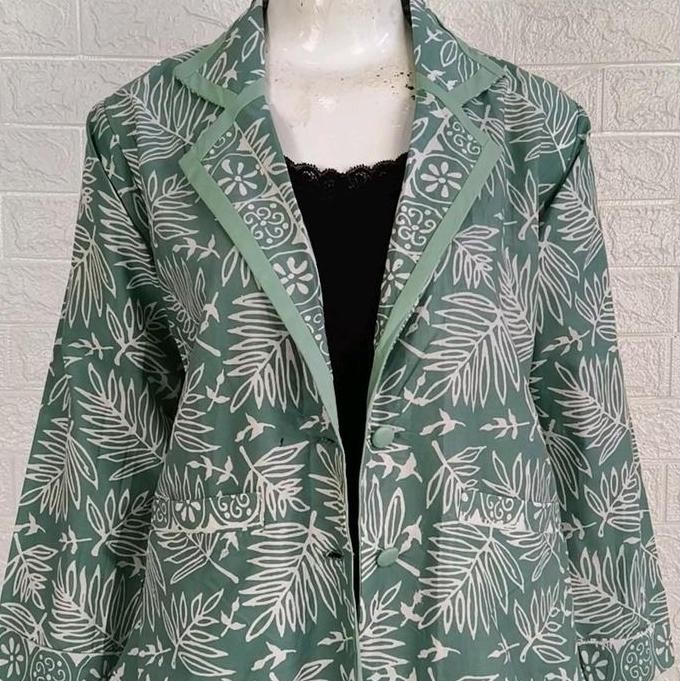 Atasan Batik Blezer Johana Cap Garutan Katun Blazer Best Seller