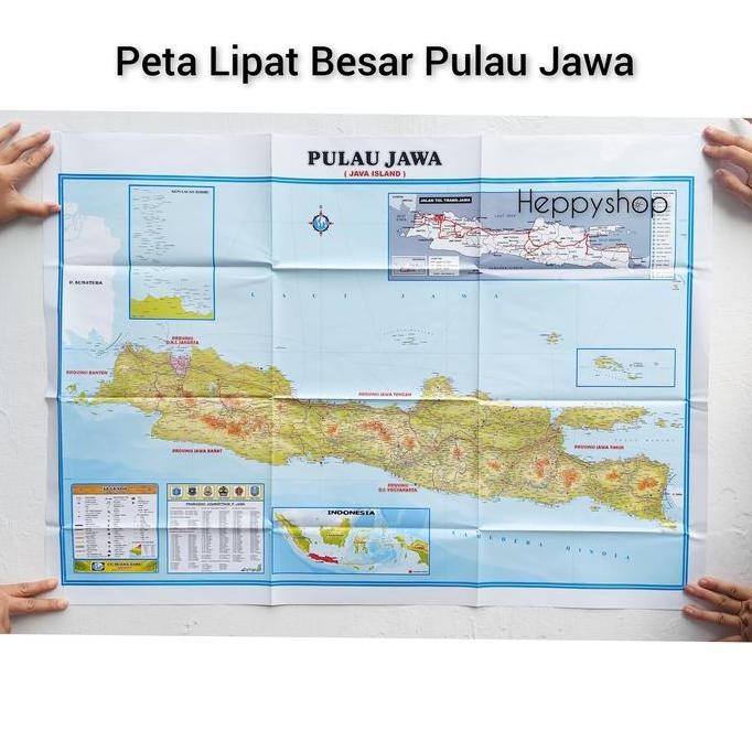 

ready stock Peta Lipat Besar Pulau Jawa