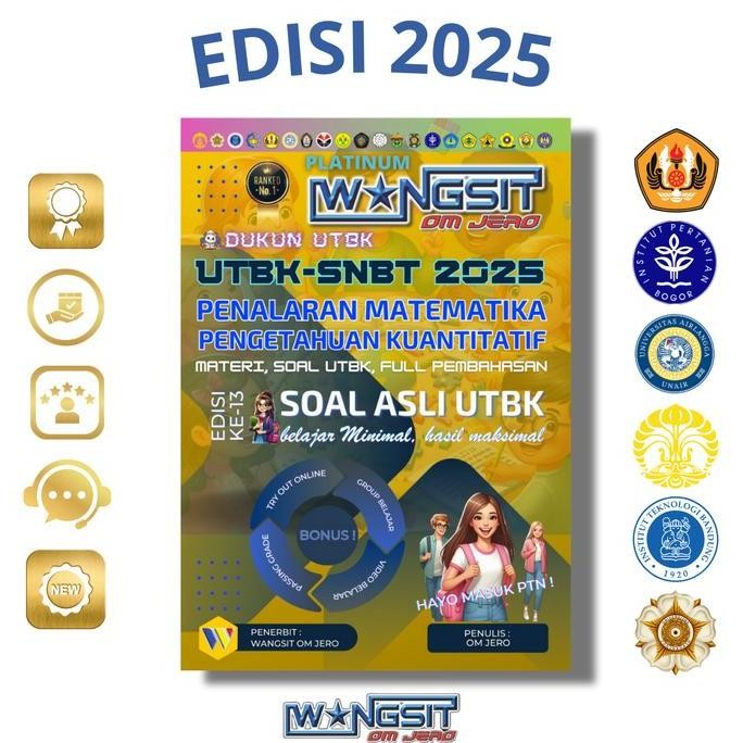 ready stock BUKU WANGSIT OM JERO TPS PENALARAN MATEMATIKA & PENGETAHUAN KUANTITATIF UTBK SNBT 2025 B
