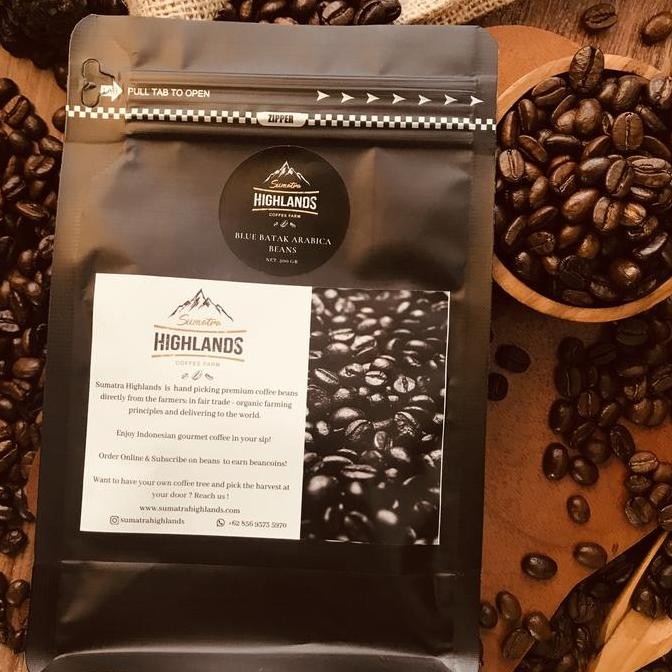 

KOPI BIJI BLUE BATAK ARABICA PREMIUM COFFEE BEAN 200 GR TERMURAH