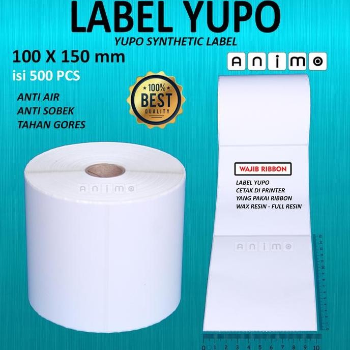 

new label yupo 100x150 - stiker yupo 10x15 cm - yupo synthetic label bare a6 100 x 150 mm = 500 pcs