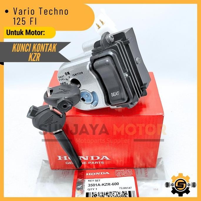 BERKUALITAS KEYSET ORIGINAL HONDA KZR KUNCI KONTAK VARIO TECHNO 125 FI KUNCI MOTOR 1 SET KEY SET ASL