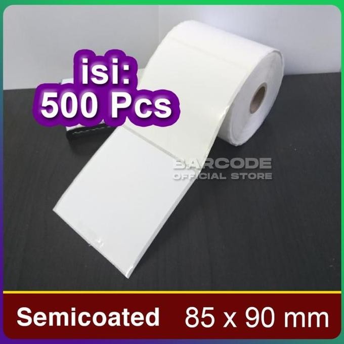 

new label stiker semicoat 85x90mm / 85 x 90 / 85x90 mm 1 line(1slop)