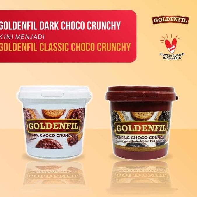 

Produk Baru!! goldenfil DARK CHOCO crunchy selai 1 kg