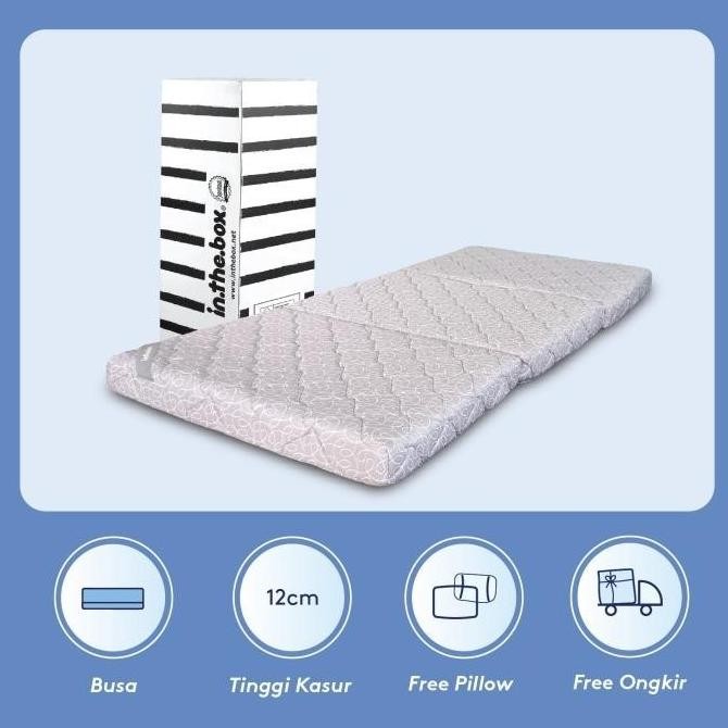 Kasur Lipat Lantai IN THE BOX Flip Z - Gratis Bantal & Tas Kasur Lipat