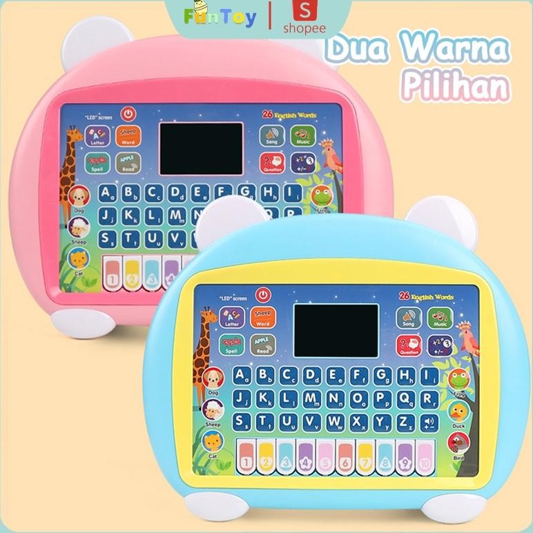 READY STOK FUNTOY Mainan Belajar Tablet Belajar Huruf Anak Tablet  Anak Pengenalan Kosakata Bahasa I