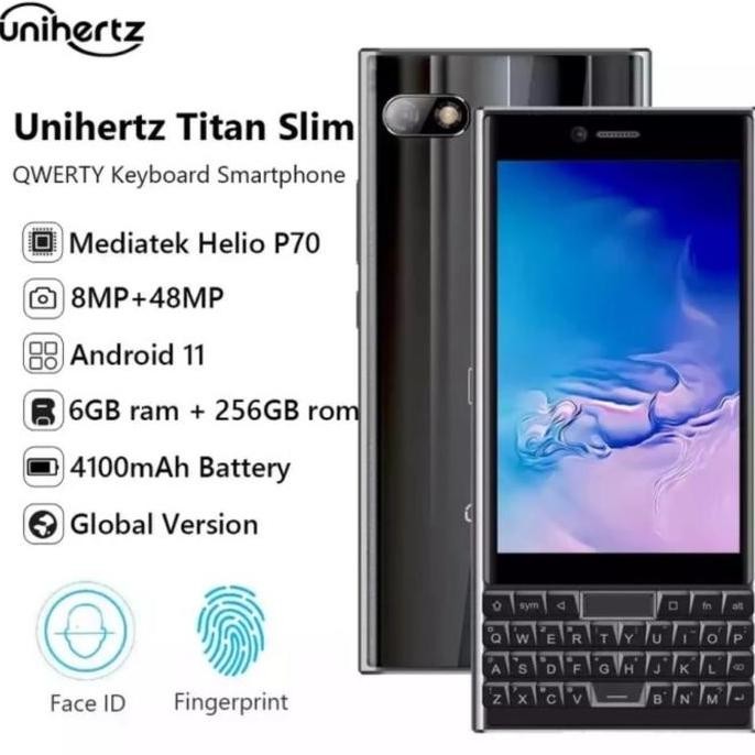 BEBAS ONGKIR - Unihertz TITAN Slim - 6GB+256GB Keyboard QWERTY Android 11 NFC