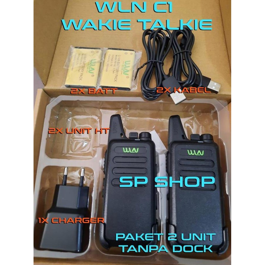 Sepasang WLN KD - C1 HT - PAKET 2 UNIT HT WLN KDC1 WLAN ORIGINAL