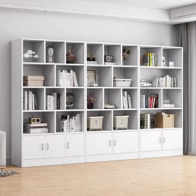 Lemari Buku Lemari Rak Buku Rak Buku Kayu Rak Susun Lemari Display Lemari Penyimpanan Serbaguna