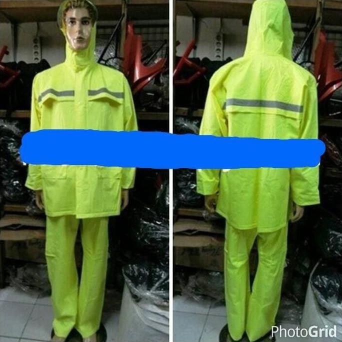 Jas Hujan Merk GRC 966 ORIGINAL Mirip SHAD Karet Super Tebal Tidak Tembus Air Orange Dan Hijau Stabi