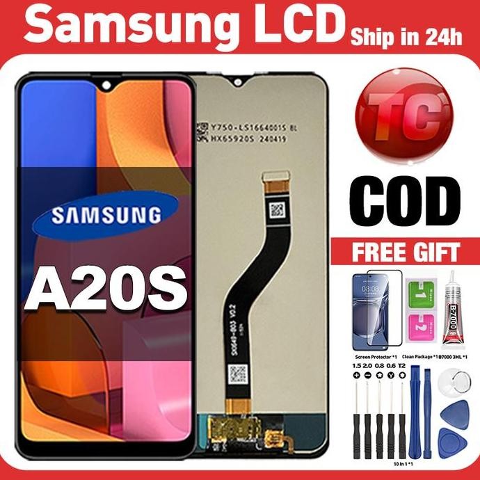 NEW Original Lcd SAMSUNG A20S fullset ori asli Layar hp touchscreen Sentuh Versi Tinggi COD