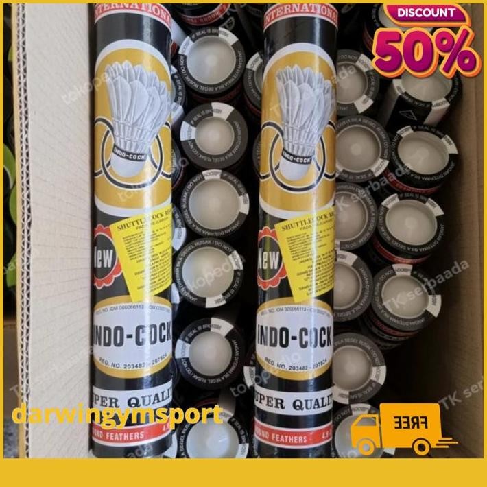 SHUTTLECOCK KOK INDOCOCK 50 SLOP ( 1 KARTON ) INDOCOCK ORIGINAL TERBAIK