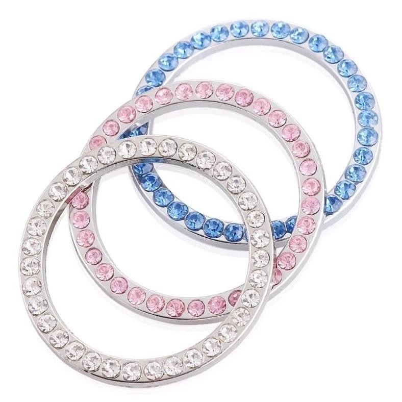 Ready Starter Ring Engine Start Stop Mobil Dekorasi Berlian Imitasi Car One-Click Engine Start Ring 