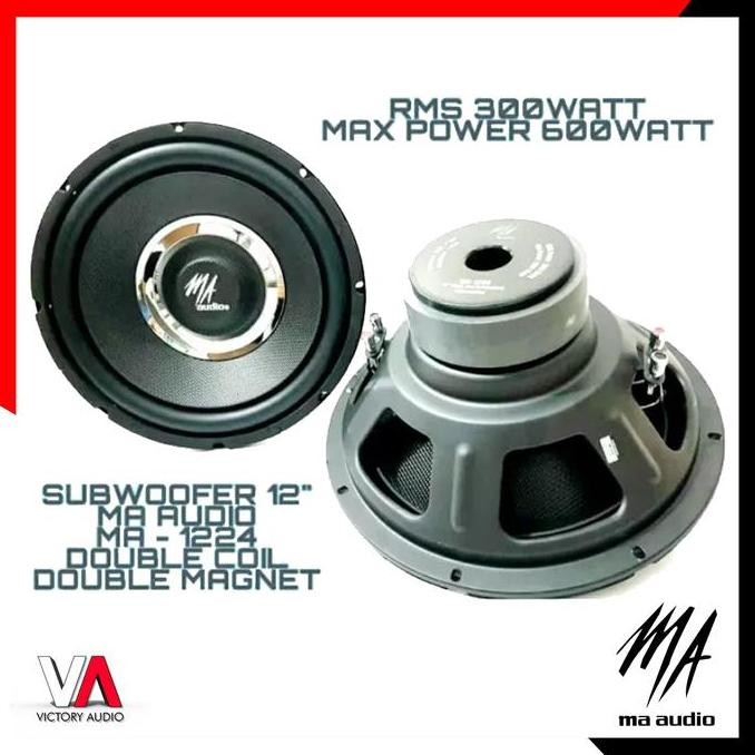 ready Subwoofer Pasif Audio Mobil MA Audio MA-1224 12 Inch Double Voice Coil