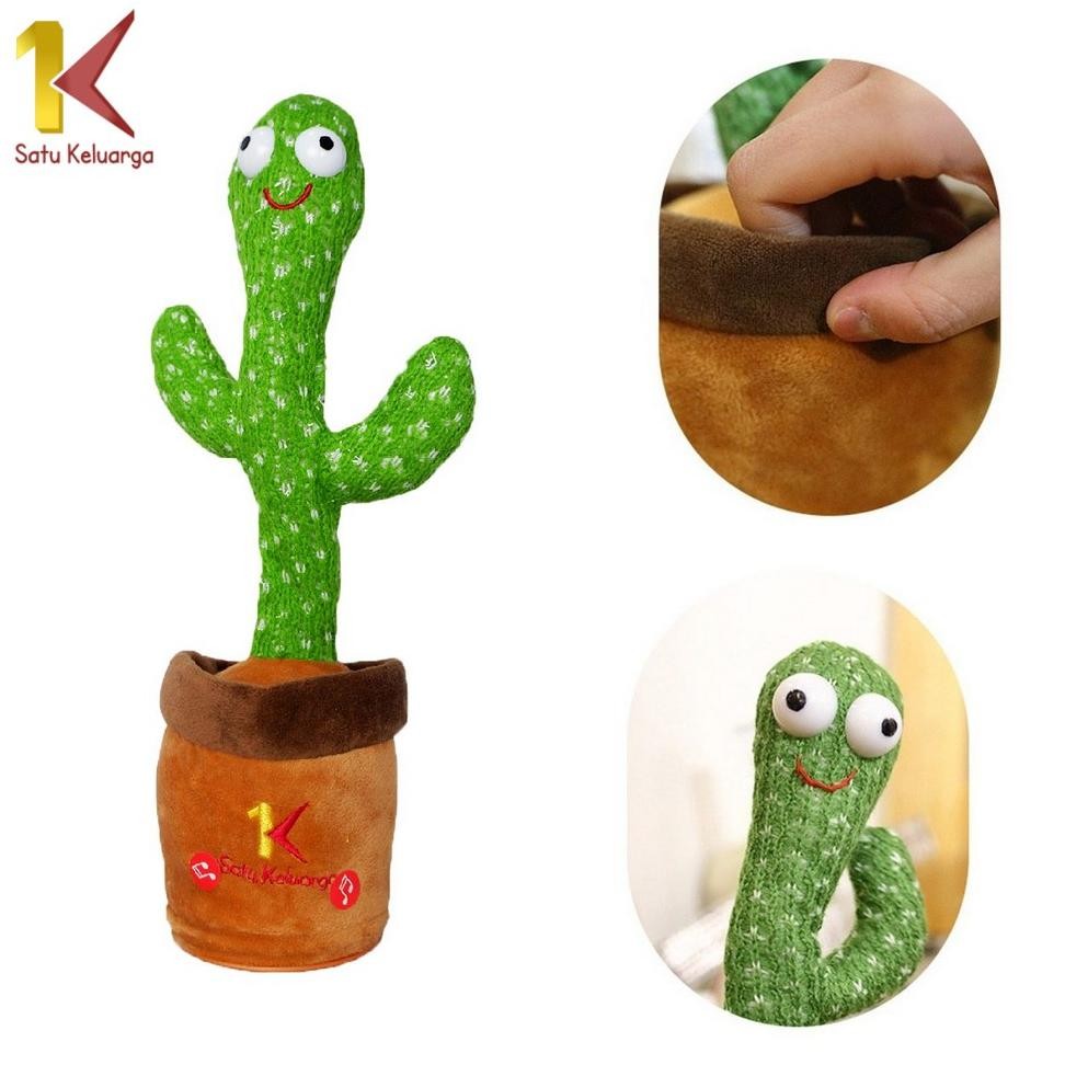 df-8 fx-2 Satu Keluarga Mainan Kaktus Menari M179 Mainan Kaktus Bergoyang Dancing Cactus Boneka Kakt