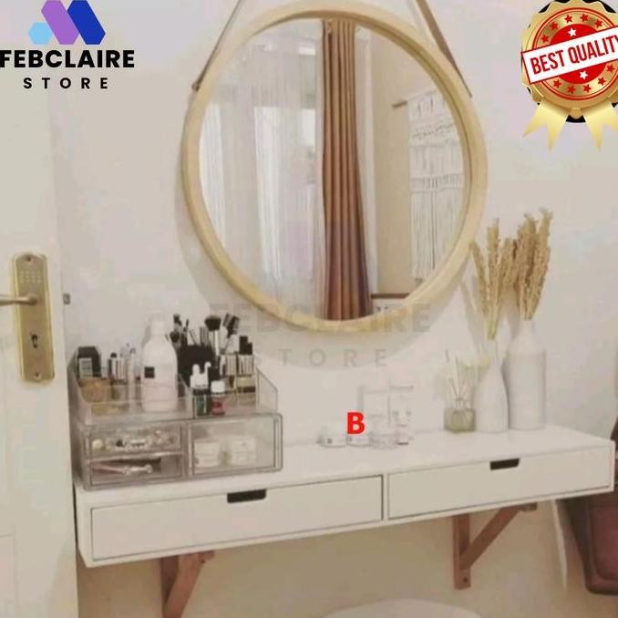 Meja Rias Dinding Serbaguna/Rak Laci Mminimaalis Siku/Meja Kosmetik Co