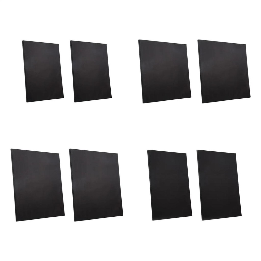 

2Pcs Black Canvas Canvas Panels Stretched Framed Board For Watercolor Paints Oil Painting Acrylic Pouring Metallic Crafting