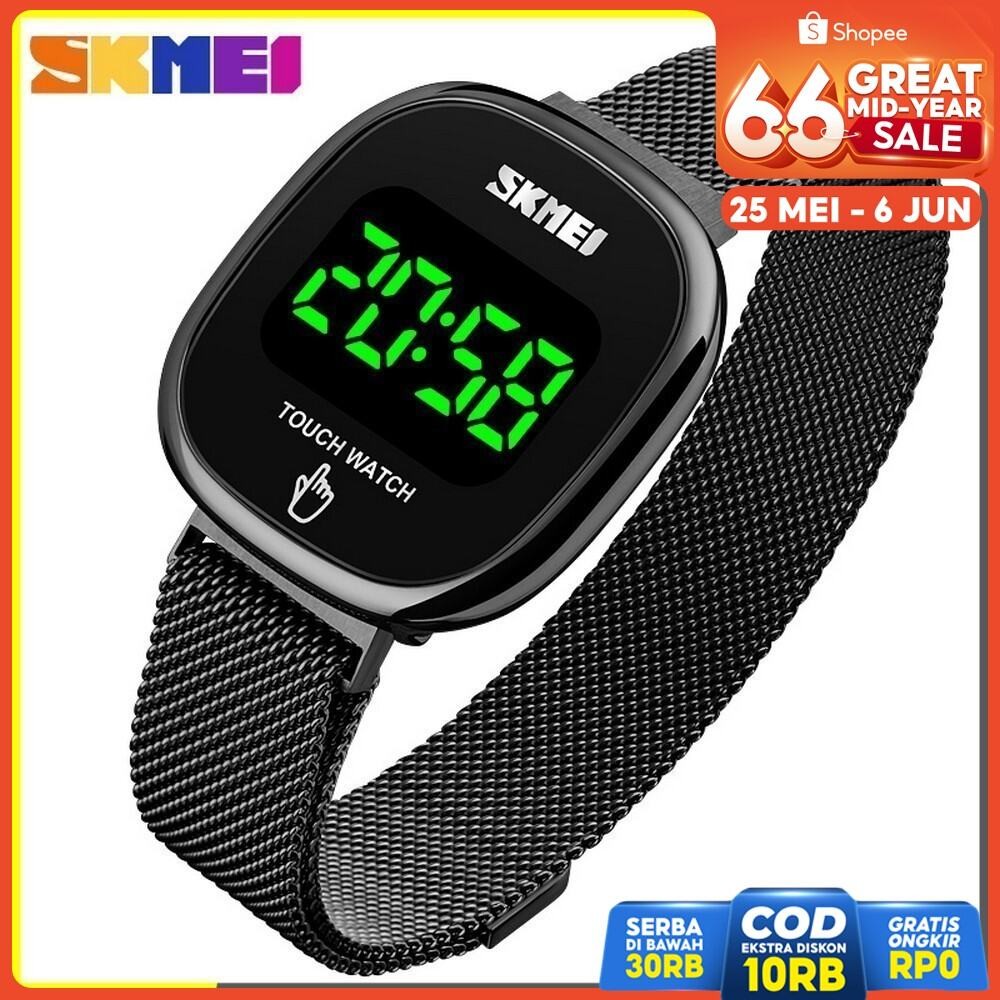 SKMEI 1589 Jam Tangan Digital Layar Sentuh Led Stainless Steel Anti Air Untuk Unisex