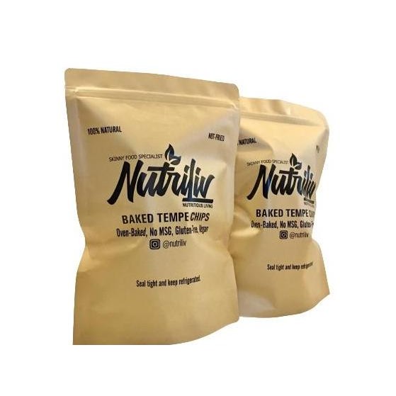 

Grosir 3 Bungkus Nutriliv Baked Tempe Chips Keripik Tempe Panggang Oven