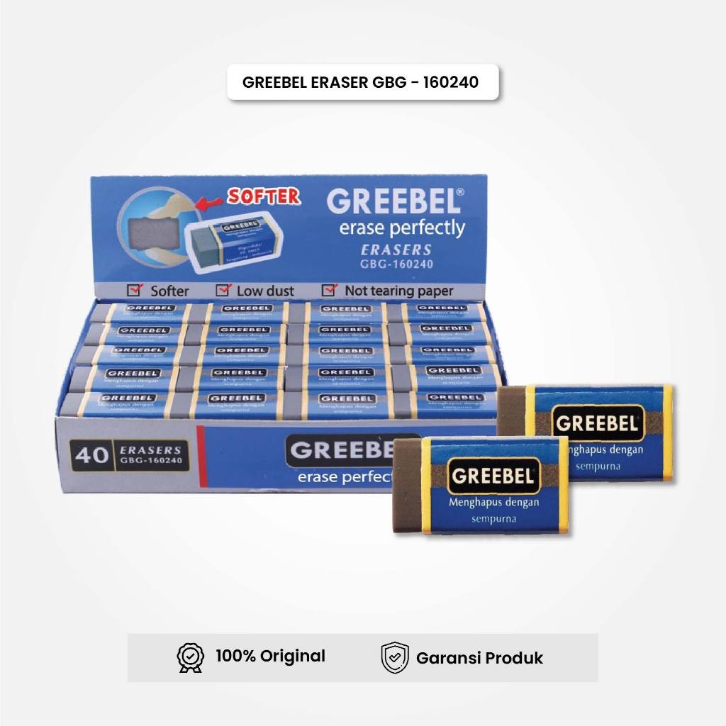 

Eraser Stip Hapusan GREEBEL GBG-160240S (1PCS) / Penghapus Pensil Vemilo