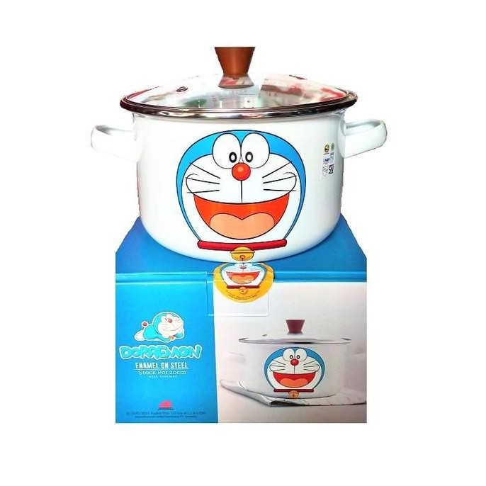 ------] Stock Pot Doraemon 20cm Free Steamer Basket Enamel Stainless -Steamer