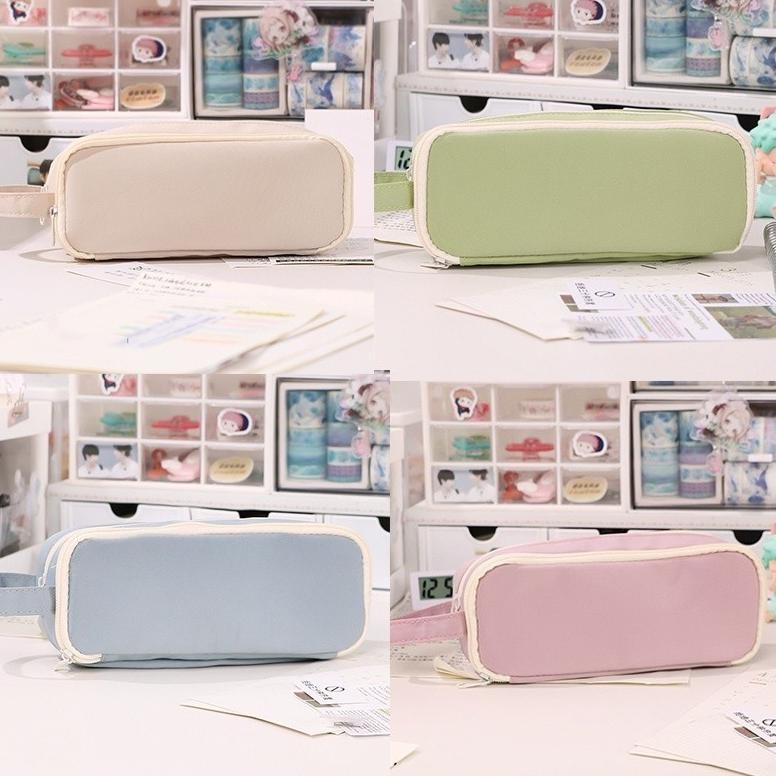 

Ew64 Ins Pencil Case Large Capacity Pencil Case Simple Japanese Stationery Storage Bag School Office Supplies