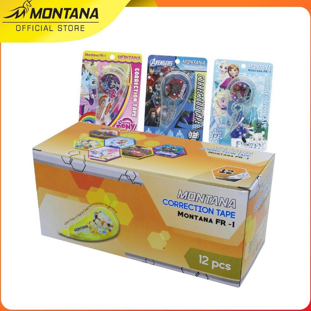 

MONTANA Correction Tape Pita Koreksi 8.5 m x 3.5 cm High Quality Pita Koreksi FR-1/LUSIN