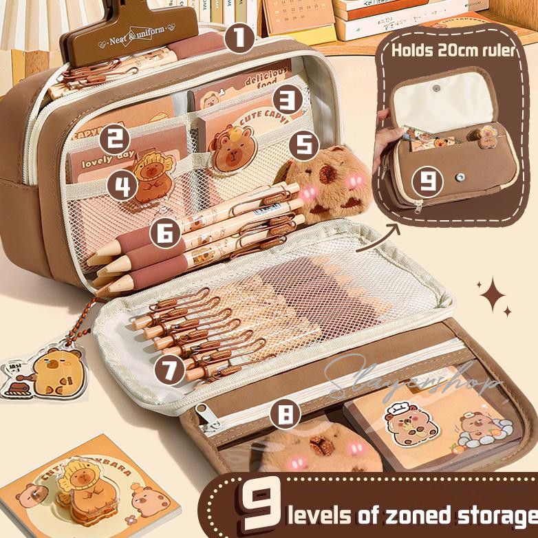 

Sa-324 Capybara Tempat Alat Tulis Kotak Pensil Aesthetic Tas Penatempat Pencil Tas Pensil Kapasitas Besar