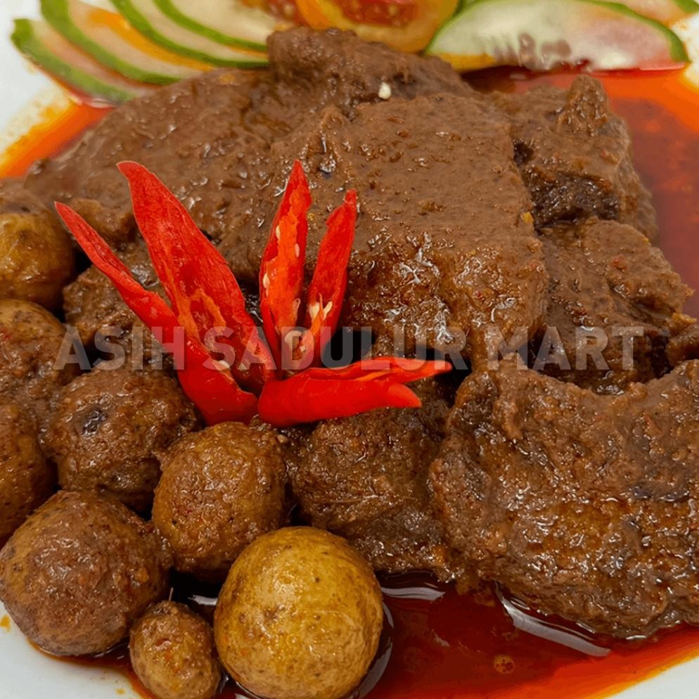 

Rendang Sapi / Gepuk / Lada Hitam / Bebek Ijo Frozen 200g Masakan Asih Sadulur Mart