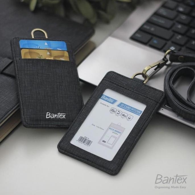 

Termurah Bantex Name Tag ID Card Holder Kulit Black 8869 10 Tali lanyard+P