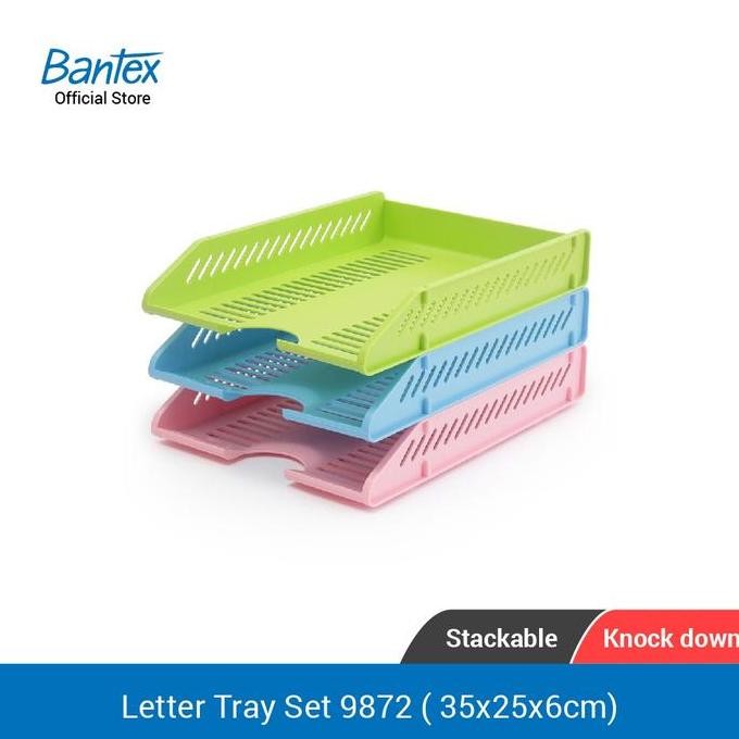 

Termurah Bantex Letter Tray Set Pastel colours #9872