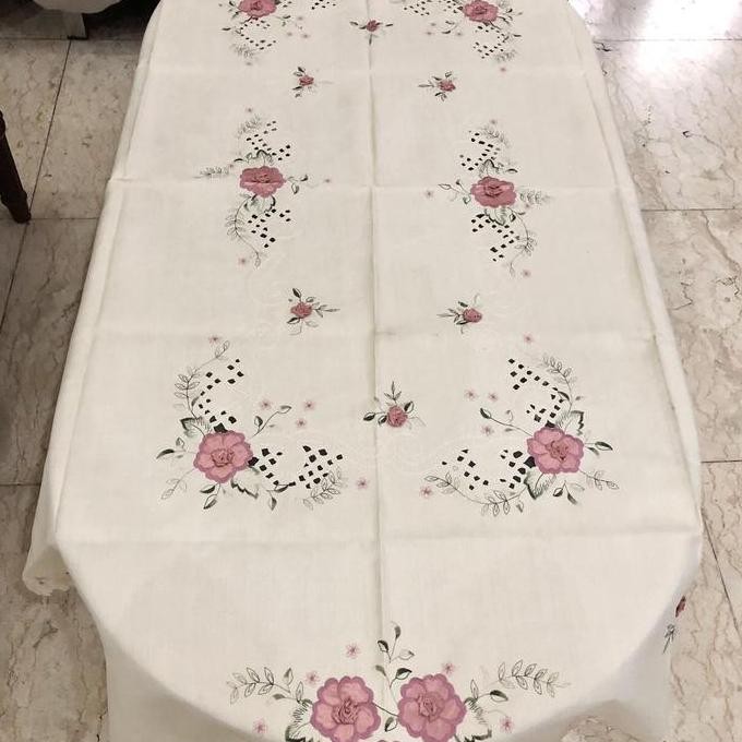 Murah Taplak Meja Makan Oval Ukuran Besar 8-12 Kursi