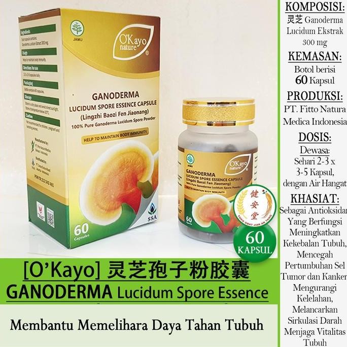 

{{{{}}] [O'Kayo] GANODERMA Lucidum Spore [Ling Zhi] 60 Kapsul