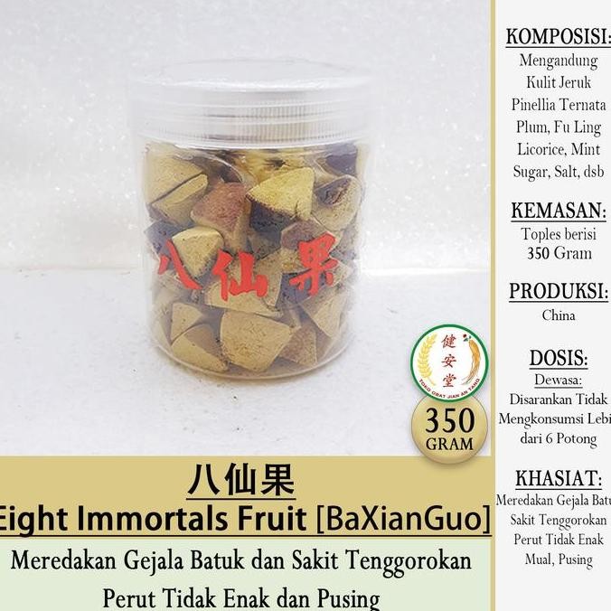 

Produk Terbaik] MANISAN BA XIAN GUO [Eight Immortals Fruit ] u.Tenggorokan - Perut Tidak Enak - Mual
