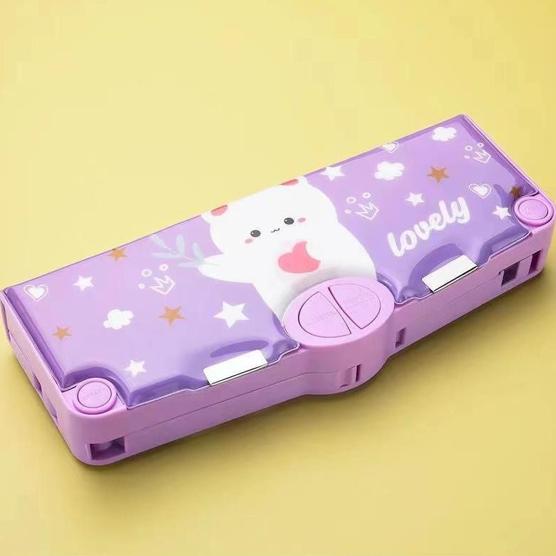 

Nl-8 Kotak Pensil Mekanik Serbaguna Anak Sekolah Mekanik Multifungsi Fullset Penggaris Gunting Original Nl-8