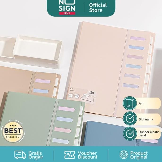 

Termurah Nusign File Holder Map Dokumen A4 Muat Banyak Warna Pastel NS516
