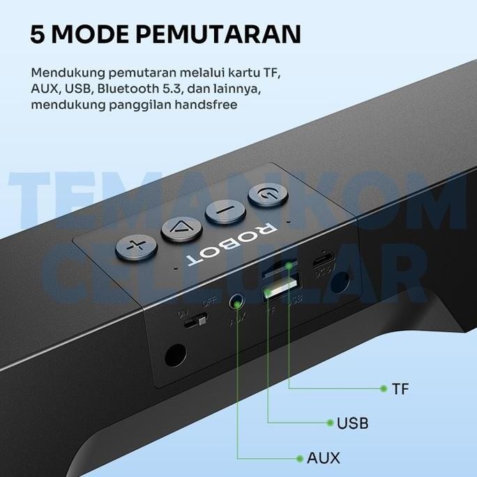 Speaker Robot Bluetooth Rb290 Rb 290 Mini Sound Bar Ss Sound Resmi Ia New Stok