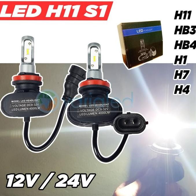 TERMURAH - Led Headlamp Foglamp Mobil H11 H4 HB3 HB4 H7 H1 S1 CSP ORIGINAL 12V/24