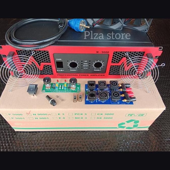 Bok Power Amplifier Tipe N9000 Merah  Lengkap Aksesoris Ukuran 3U Box New Stok