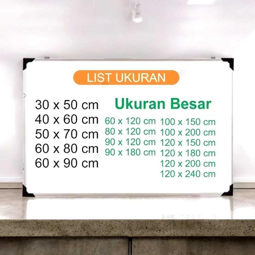 

READY PAPAN TULIS 90 X 120 CM - LOCAL WHITEBOARD - SFO SEMARANG OFFICIAL
