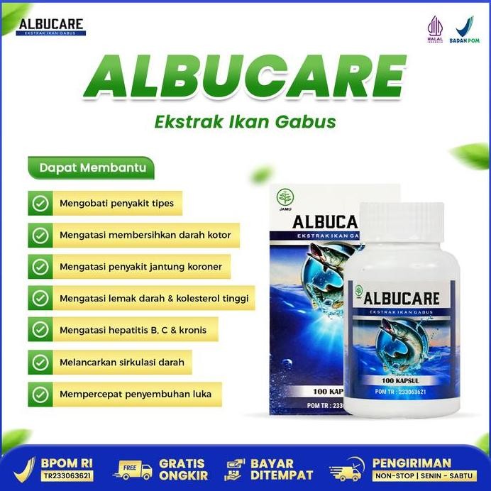 

Terlaris Vitamin Pembentukan Dan Pertumbuhan Otot Alami Ikan Gabus/Kutuk Albucare Kapsul Herbal Tinggi Protein Albumin Original 100% Asli Isi 100 Sudah Bpom & Halal Mui